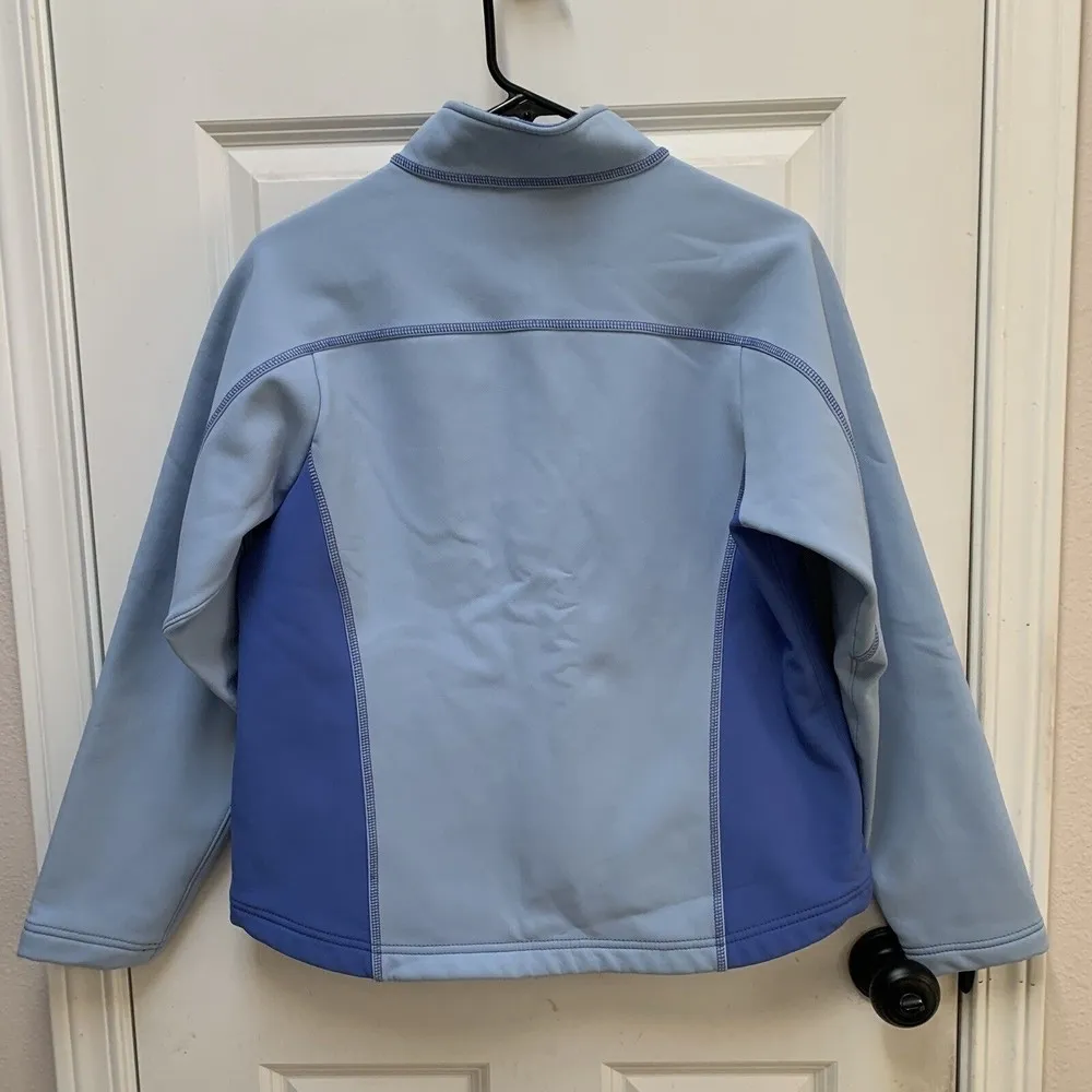 LL Bean Womens Jacket Fleece Lined Windbreaker Soft Shell Blue Size M - Image 2