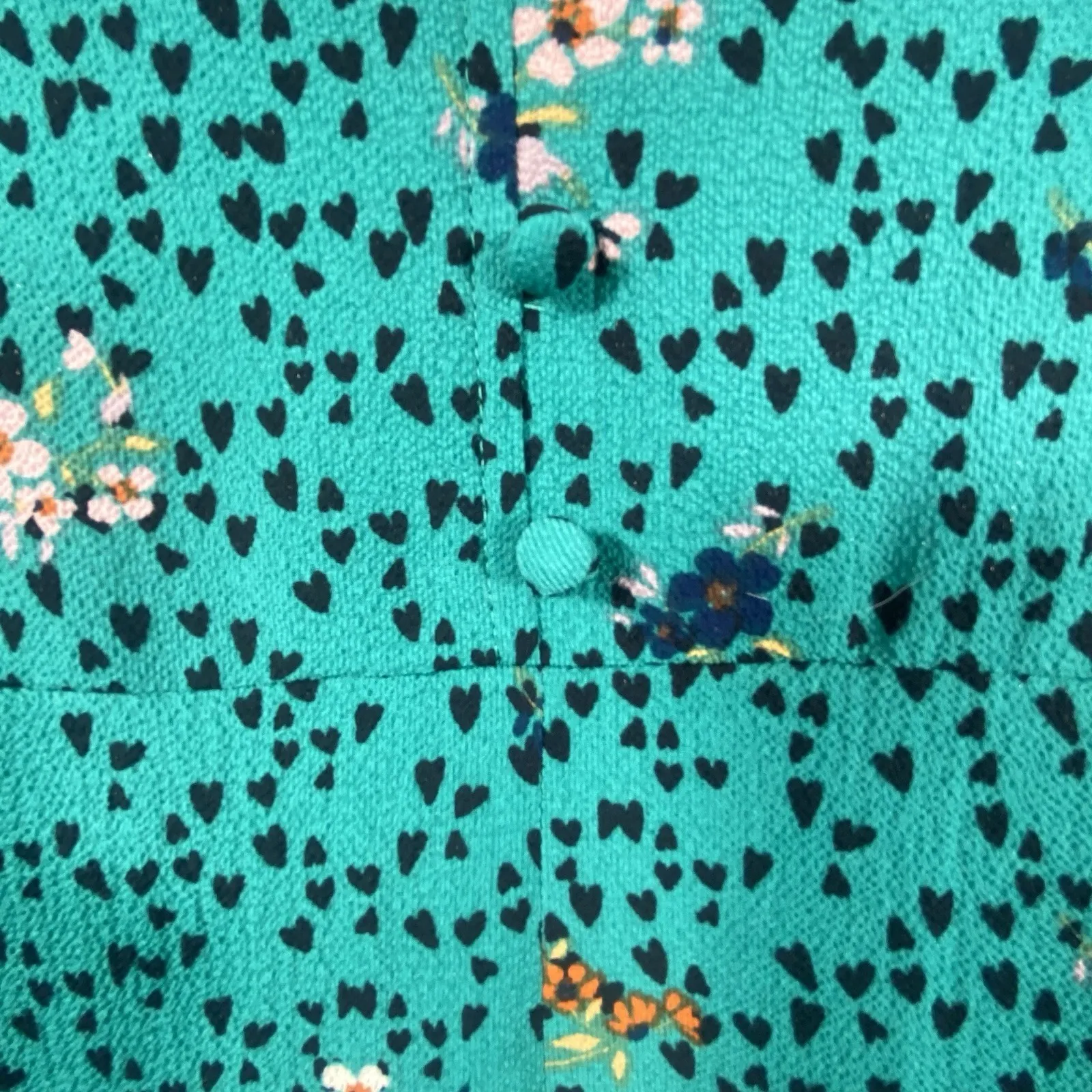 Bebop Floral Midi Dress L‎ XL Flutter Sleeve Babydoll Cottagecore Smocked Green - Image 13