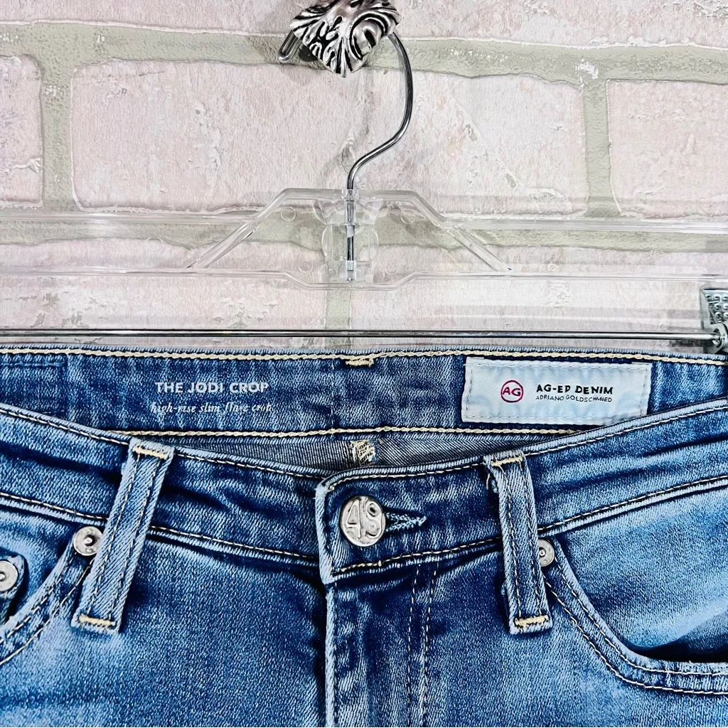 AG Adriano Goldschmied AE-ED The Jodi Crop High Rise Slim Flare Jeans Size 25 - Image 8