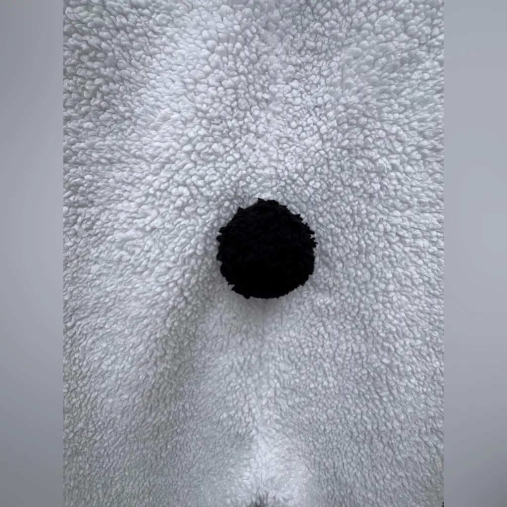 SO Intimates Size XL‎  White Faux Fur Hooded Panda  Bear One Piece Front Zipper - Image 5