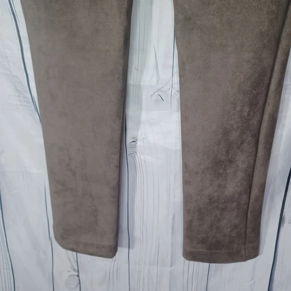 Andrew Marc Brown Faux Suede Pull On Pants - Image 10