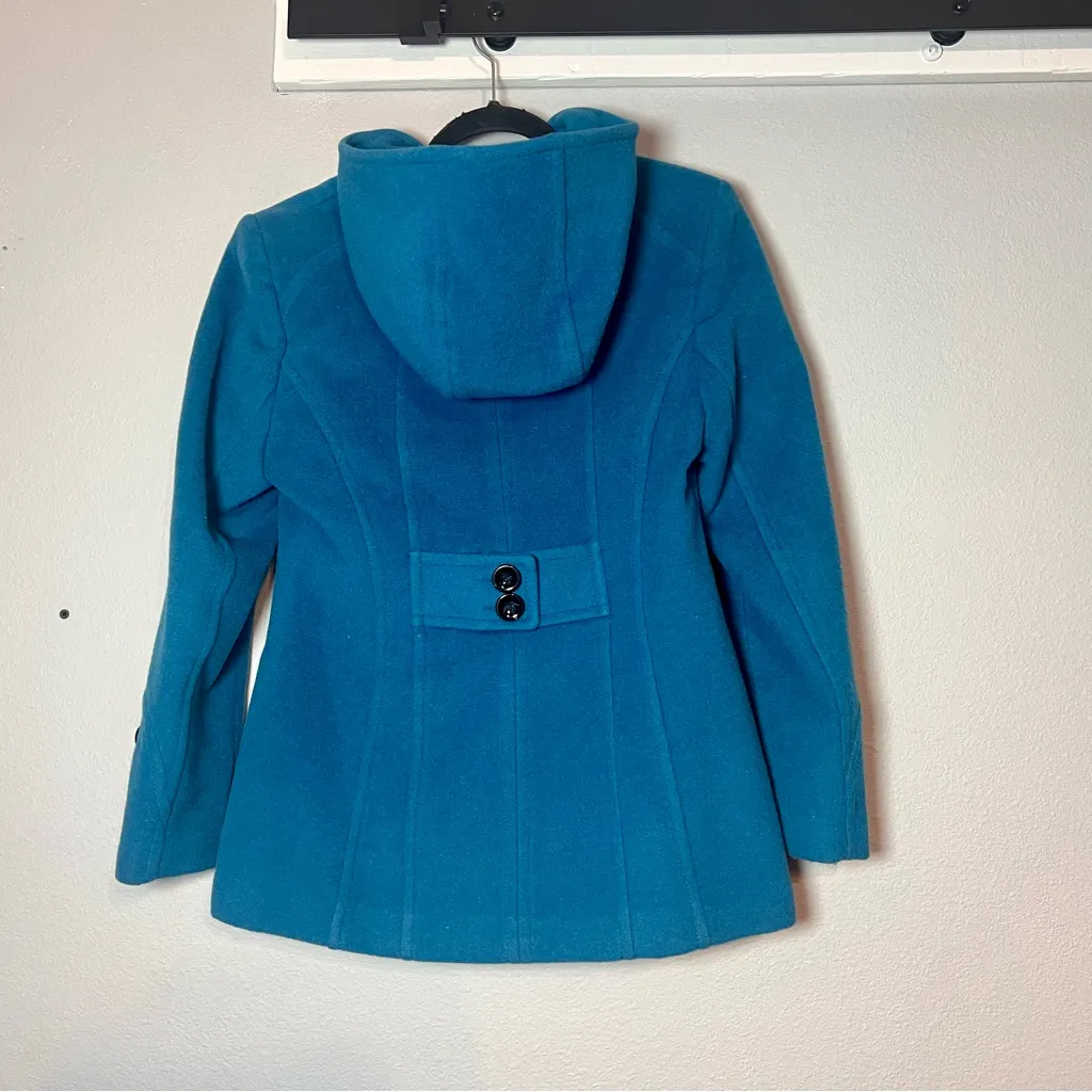 St. John's Bay Peacoat Jacket Blue Wool Cashmere Blend Double Breasted Small - Image 6