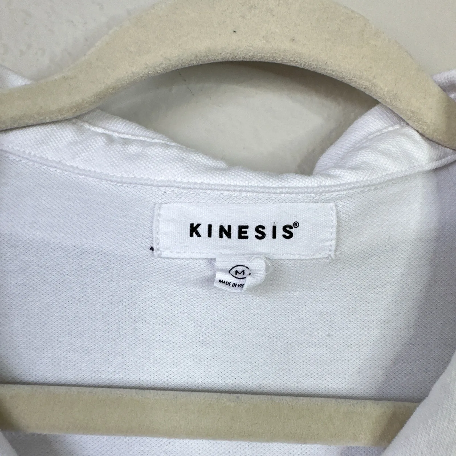 KINESIS Collared Polo Tennis Prep Dress Pockets Athleisure Sporty Size Medium White - Image 4