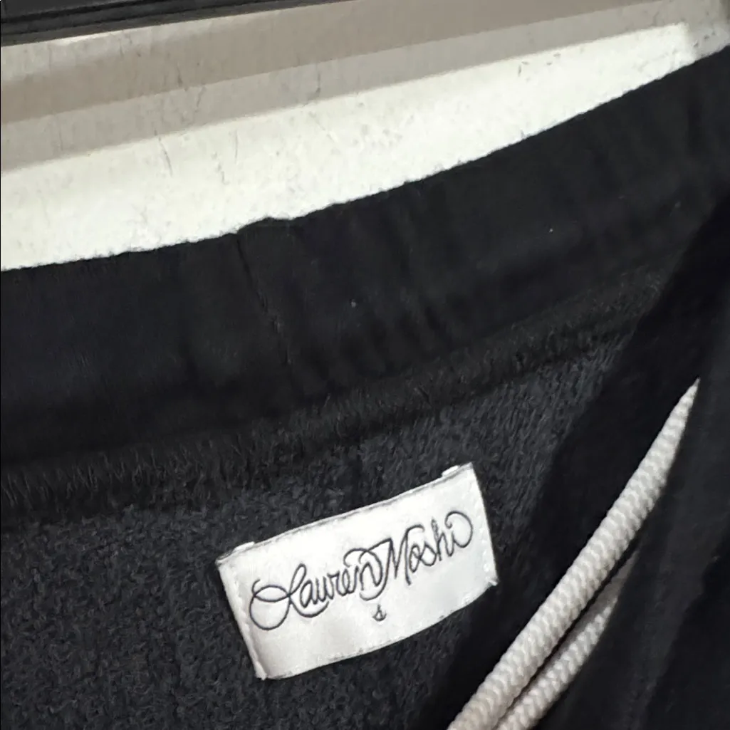 Lauren Moshi sweatpants black colorful heart small drawstring elastic waistband - Image 3