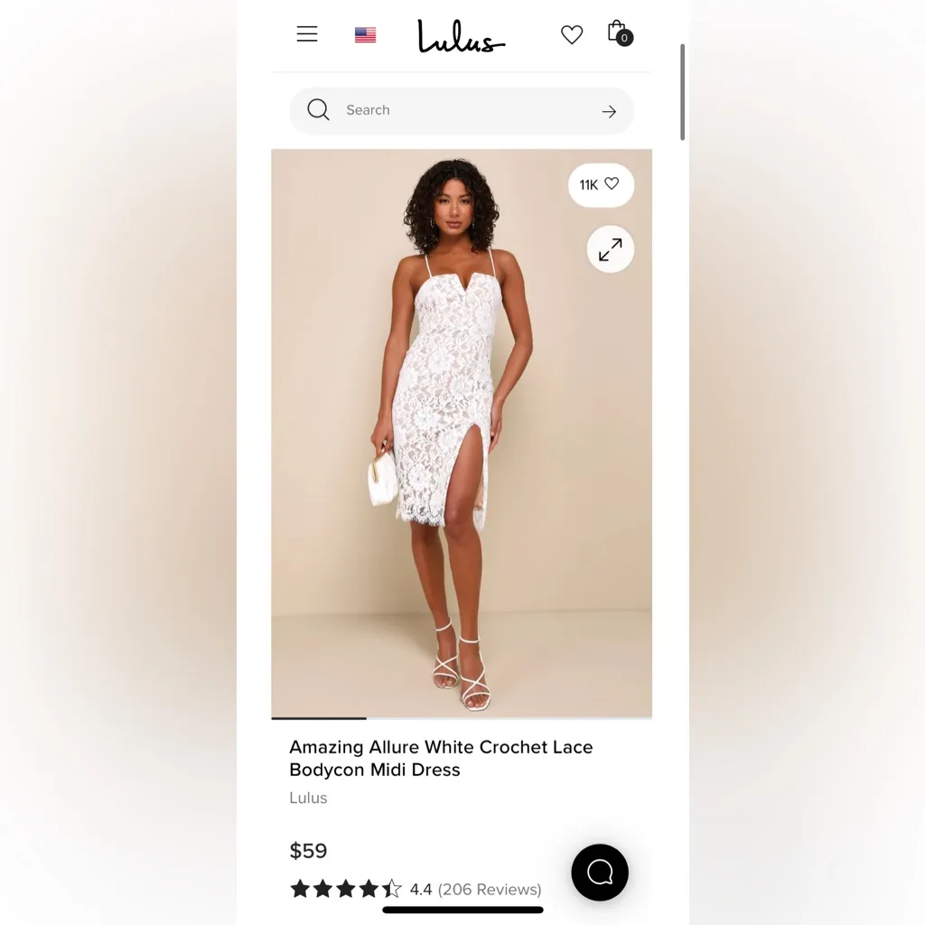 Elegant White Lace Dress with Slit - Image 6