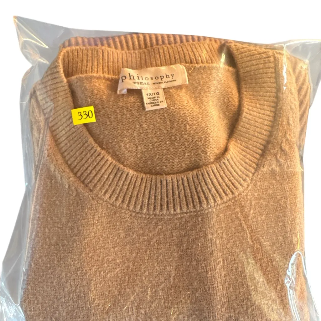 Philosophy Warm Tan Crewneck Sweater for Women‎ - Image 8