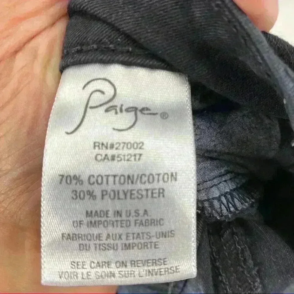 Paige Black Verdugo Legging Stretchy‎ Pants Size 28 - Image 10