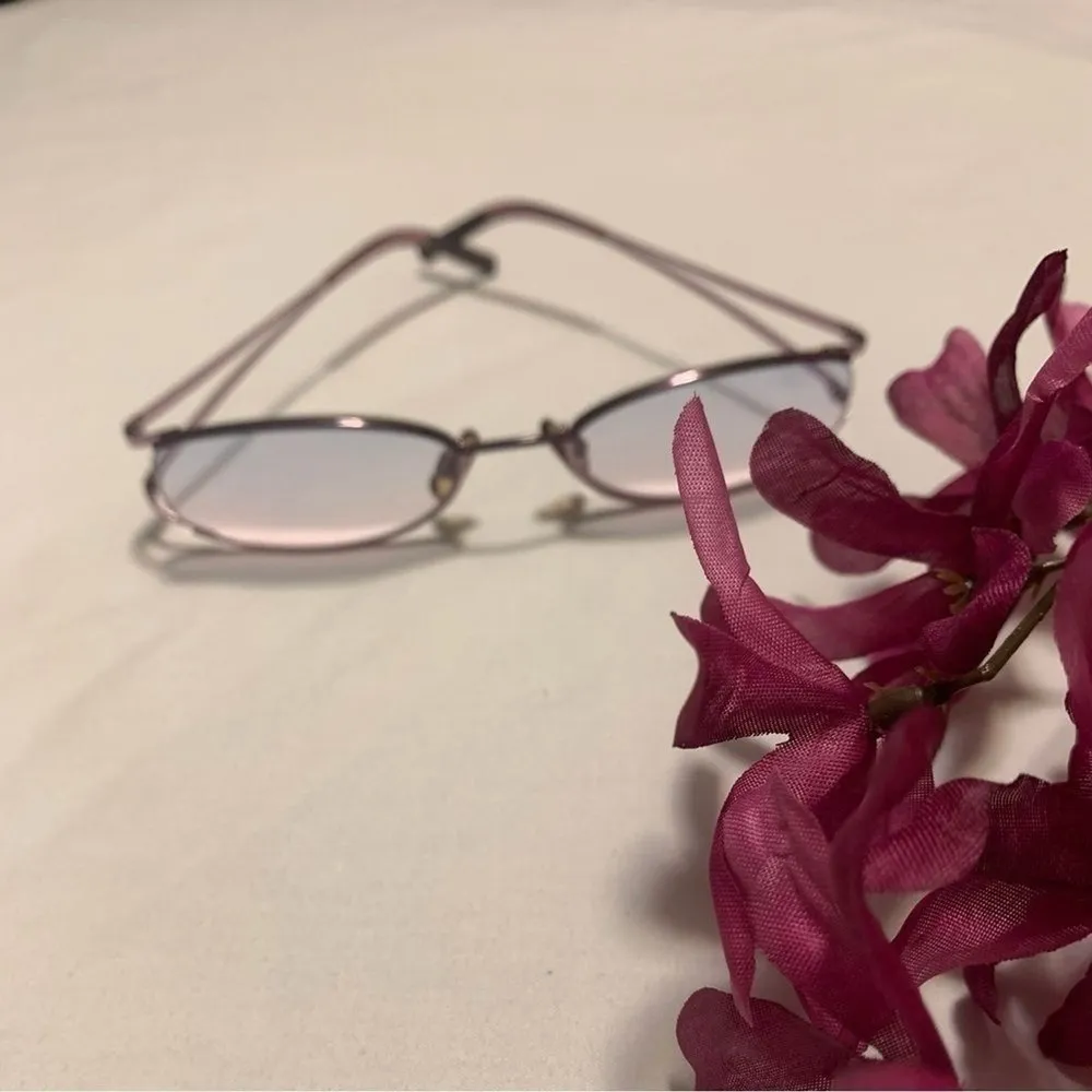 Prescription Eyeglasses Ombre metal frame with progressive lenses and clear case - Image 7