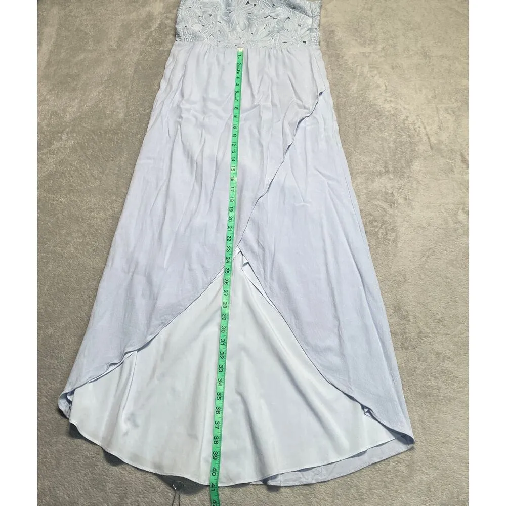 Saylor Free People Dress Womens Extra Small Melody Madi Delicate Floral Lace Blue Size XS - Image 16