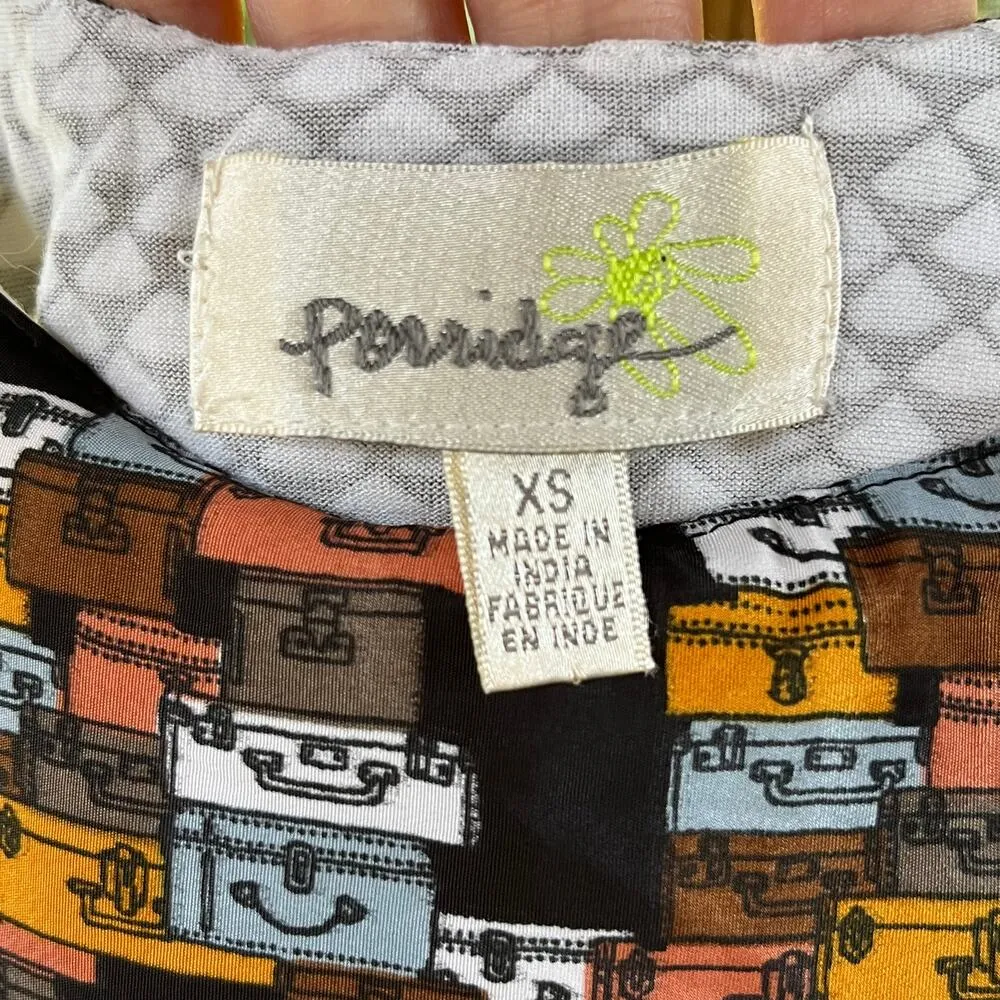 Anthropologie Porridge Layered Suitcase Print Top Size XS - Image 7