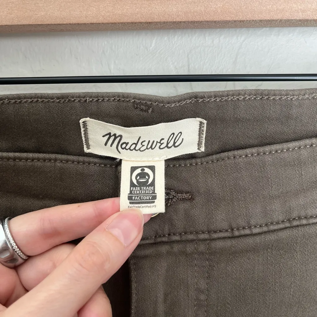 Madewell Mid Rise Kick Out Flare Jeans Driftwood Brown Size 33 - Image 6