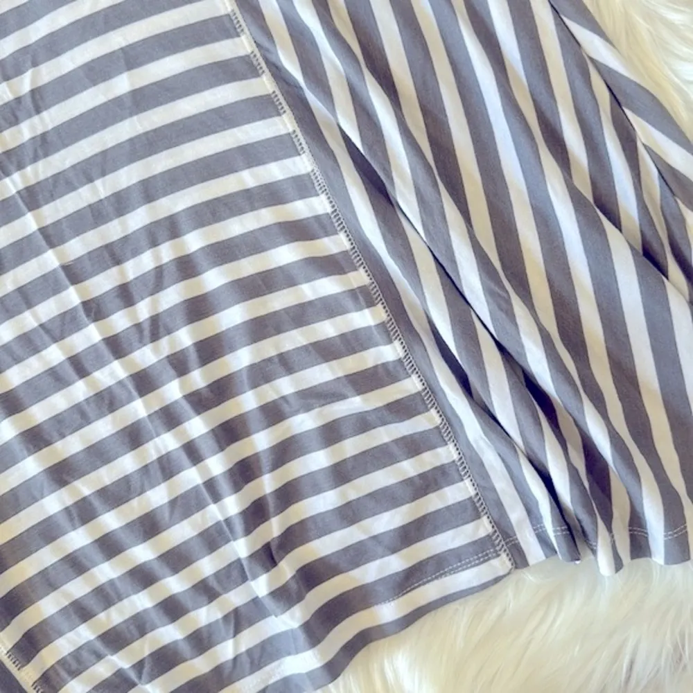 SO Women's Casual Plain Simple T-Shirt Loose Striped Dress Size Small - Image 7