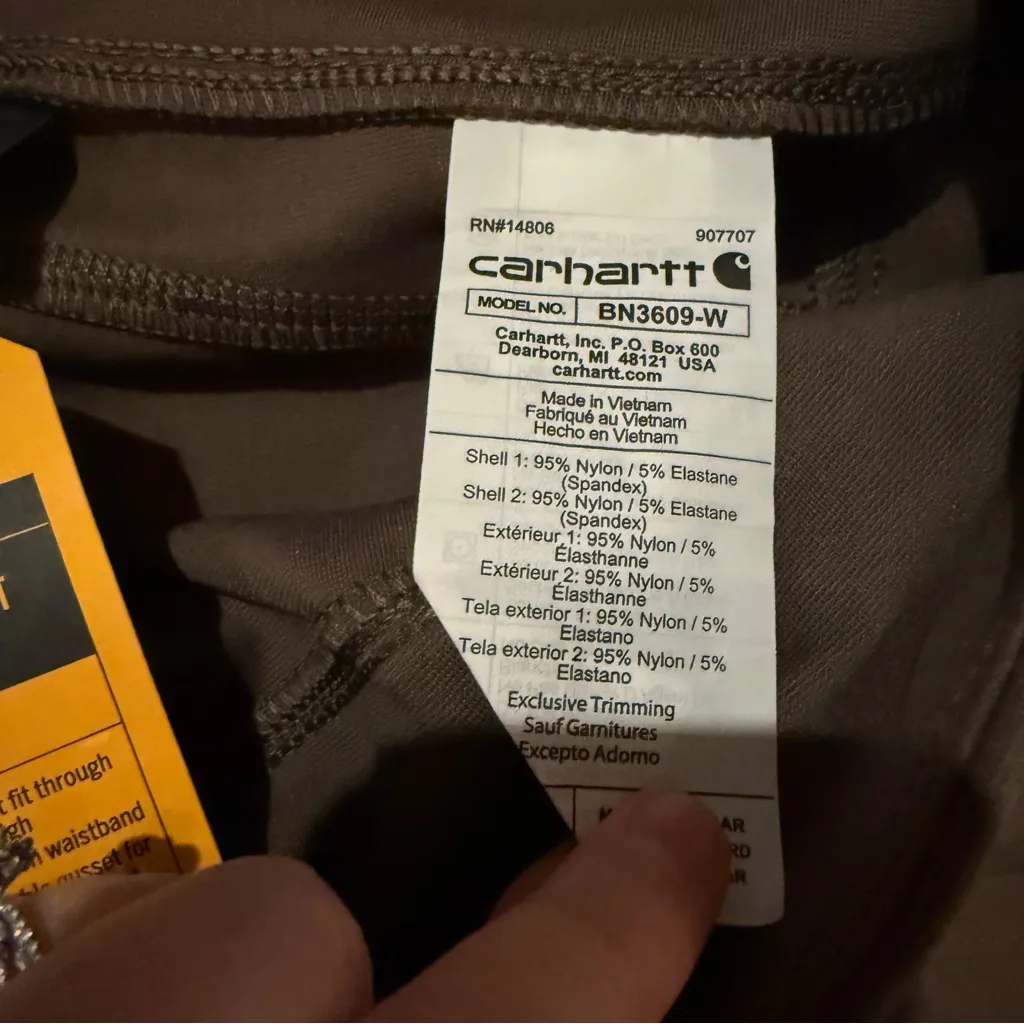 Carhartt Fitted Olive Green High Rise Skinny Leg Pull-On Pants Sz‎ M NEW - Image 8