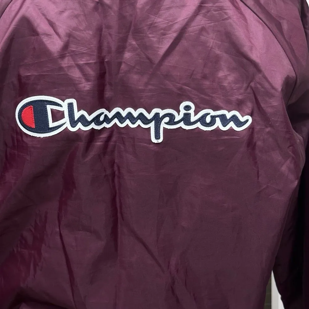 Champion Cropped Jacket‎ Women Size Large Dark Purple Y2K Style - Image 7