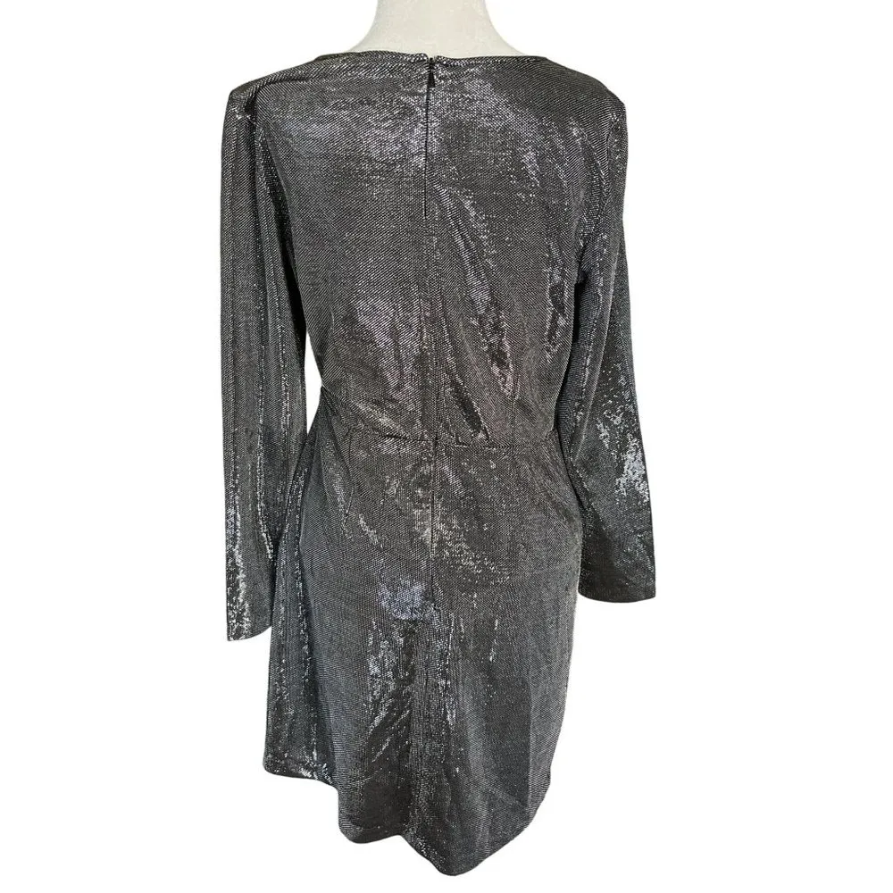 BB Dakota What's Your Shine Mini Dress in Gunmetal Medium Womens Cocktail - Image 6