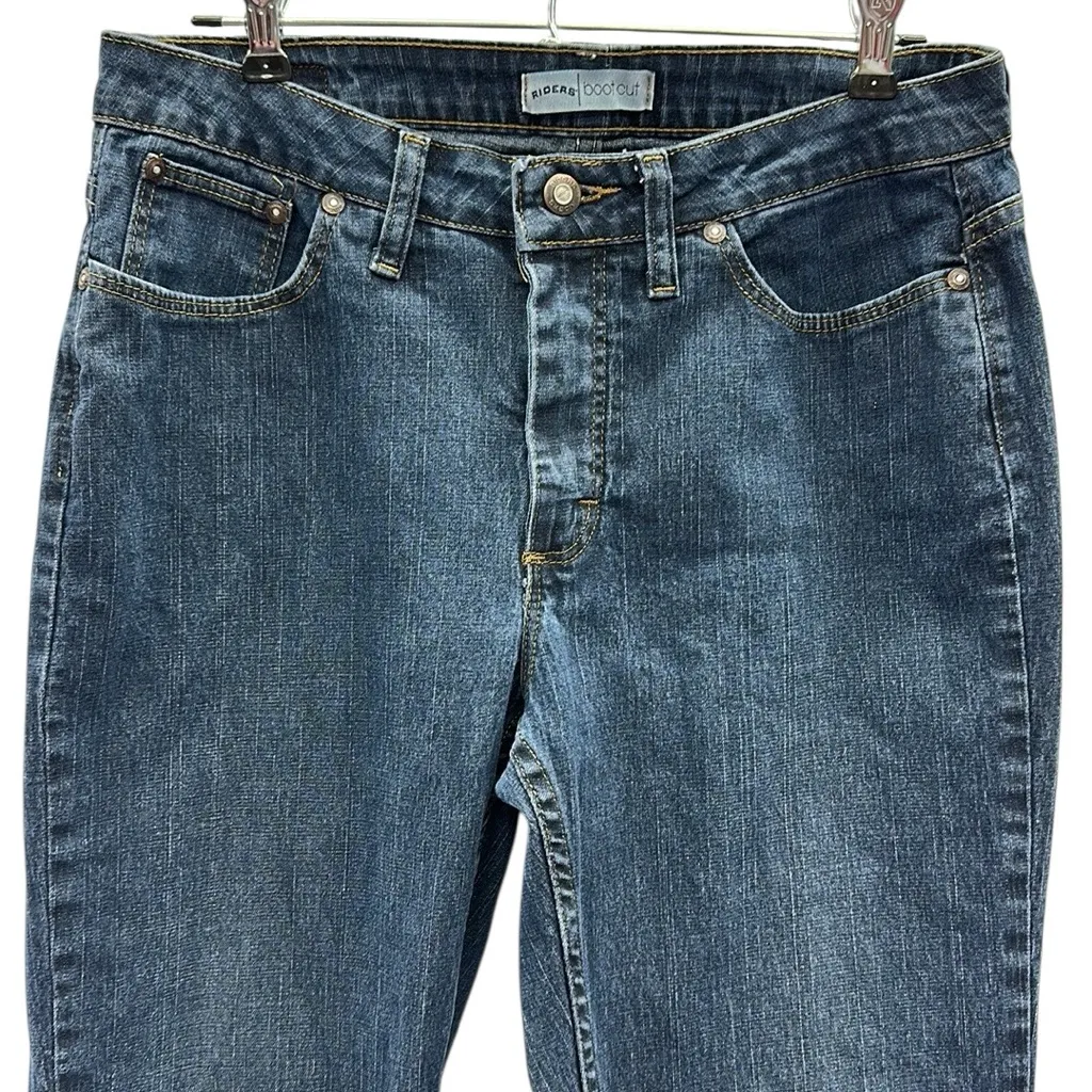 Lee Riders Stretch Denim Mid Rise Boot Cut Medium Wash Blue Jeans Womens 8 M - Image 3
