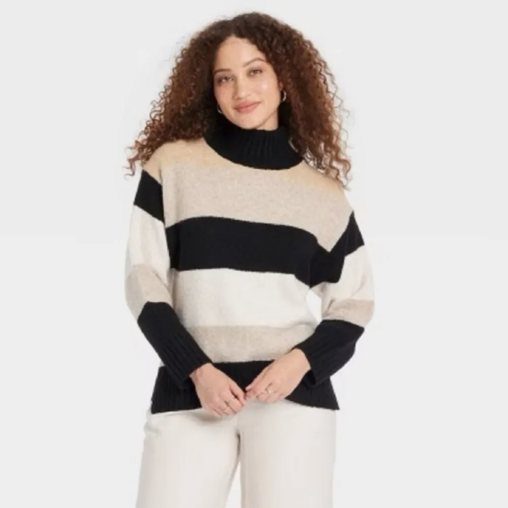 Women's Cozy Knit Mock Turtleneck Pullover Sweater - A New Day™ - Image 2