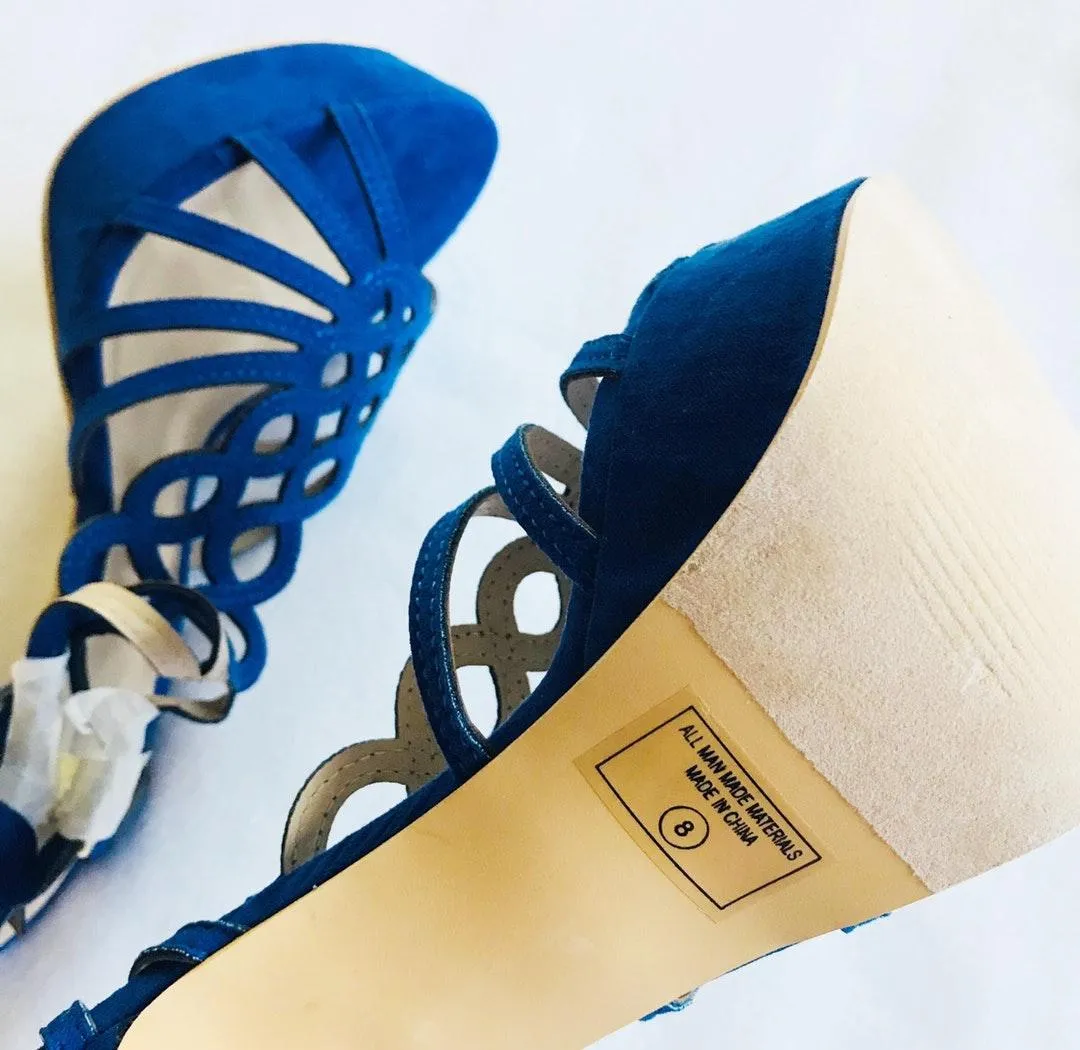 Blue Caged Heels - Image 4