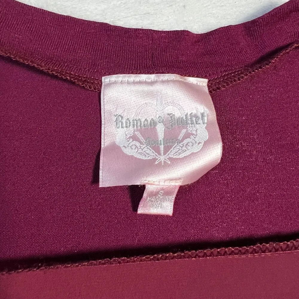 Romeo & Juliet Couture Mixed Media Button Down Tunic Top Size Small Lightweight - Image 4