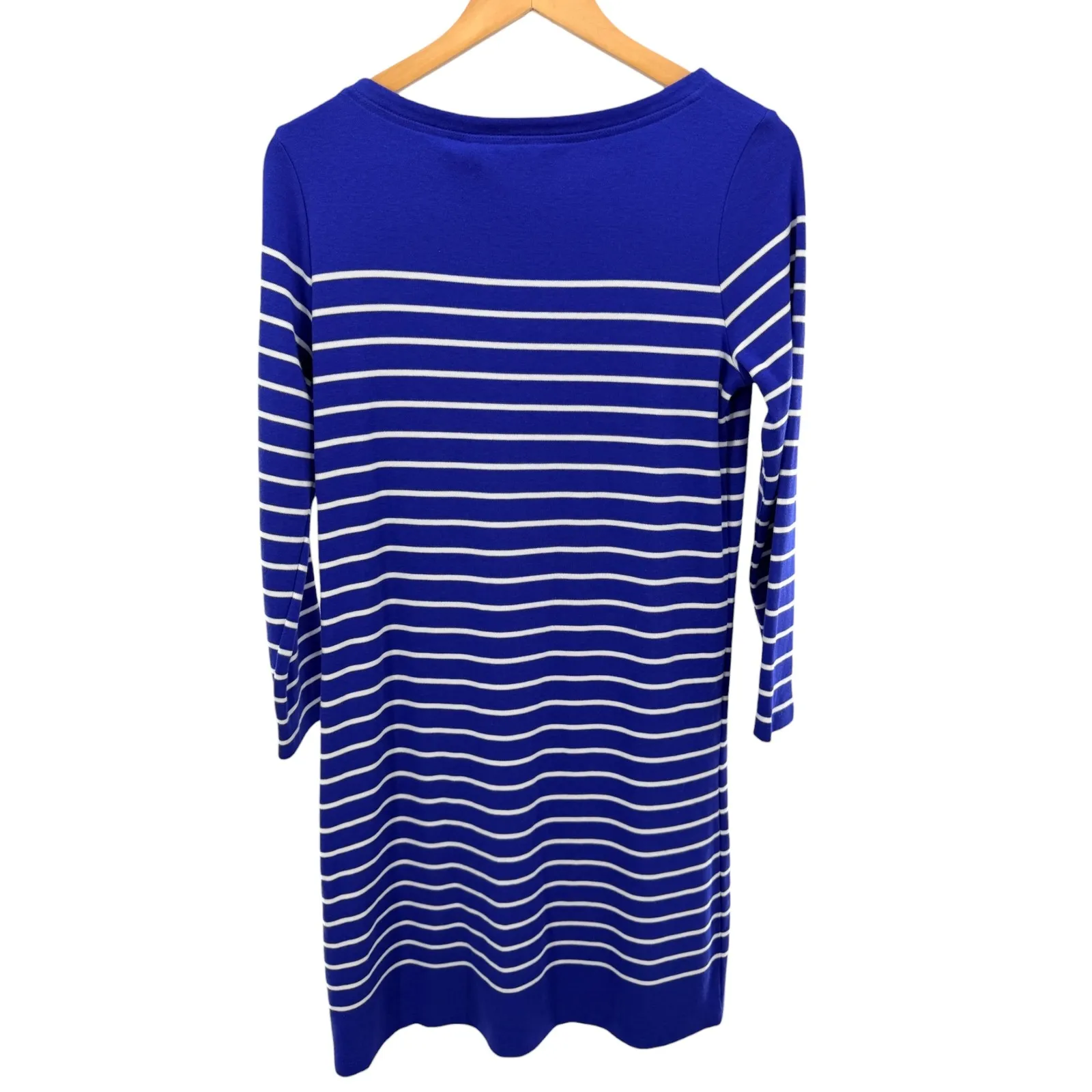 Vineyard Vines Boatneck Simple Tee Dress Blue White Stripe Coastal Nautical NWT - Image 5