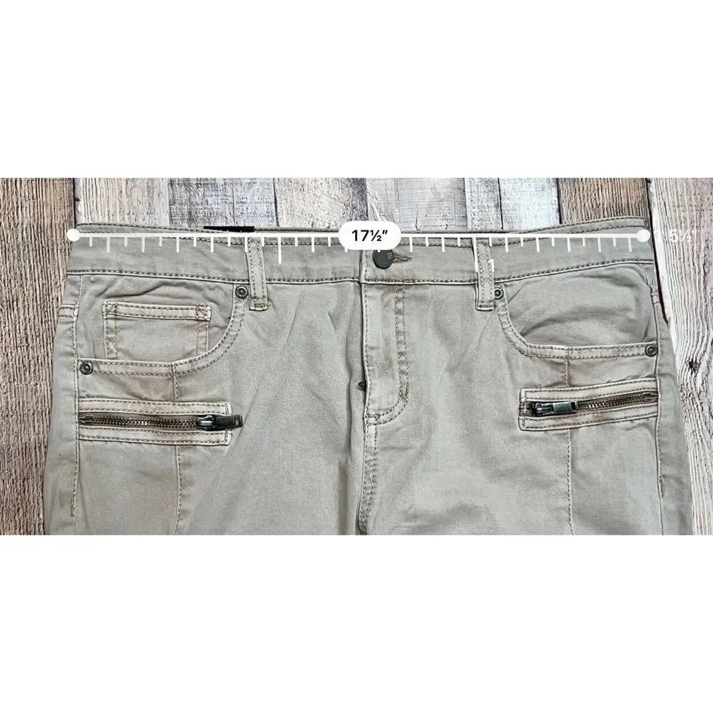 Soho NY&C Gray Tapered Leg Exposed Zippers‎ Ankle Jeans 12 Y2k Hipster Punk NWT - Image 4