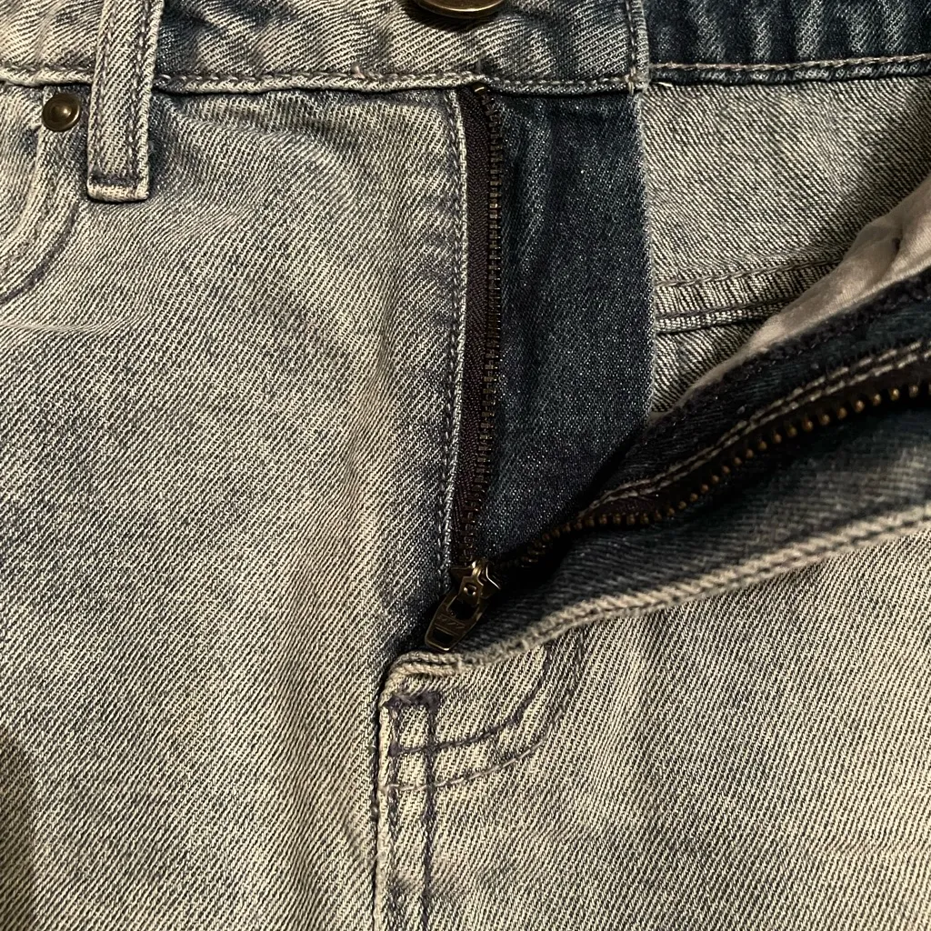 One x OneTeaspoon Womens Mini Skirt Distressed Light Wash Denim 26 - Image 11