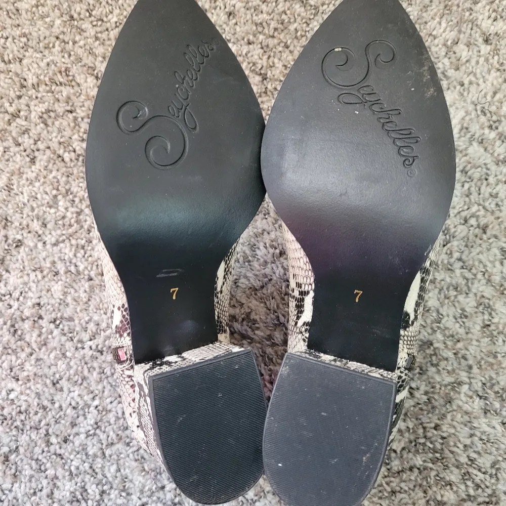 Seychelles Snakeskin Block Heel Booties - Image 7