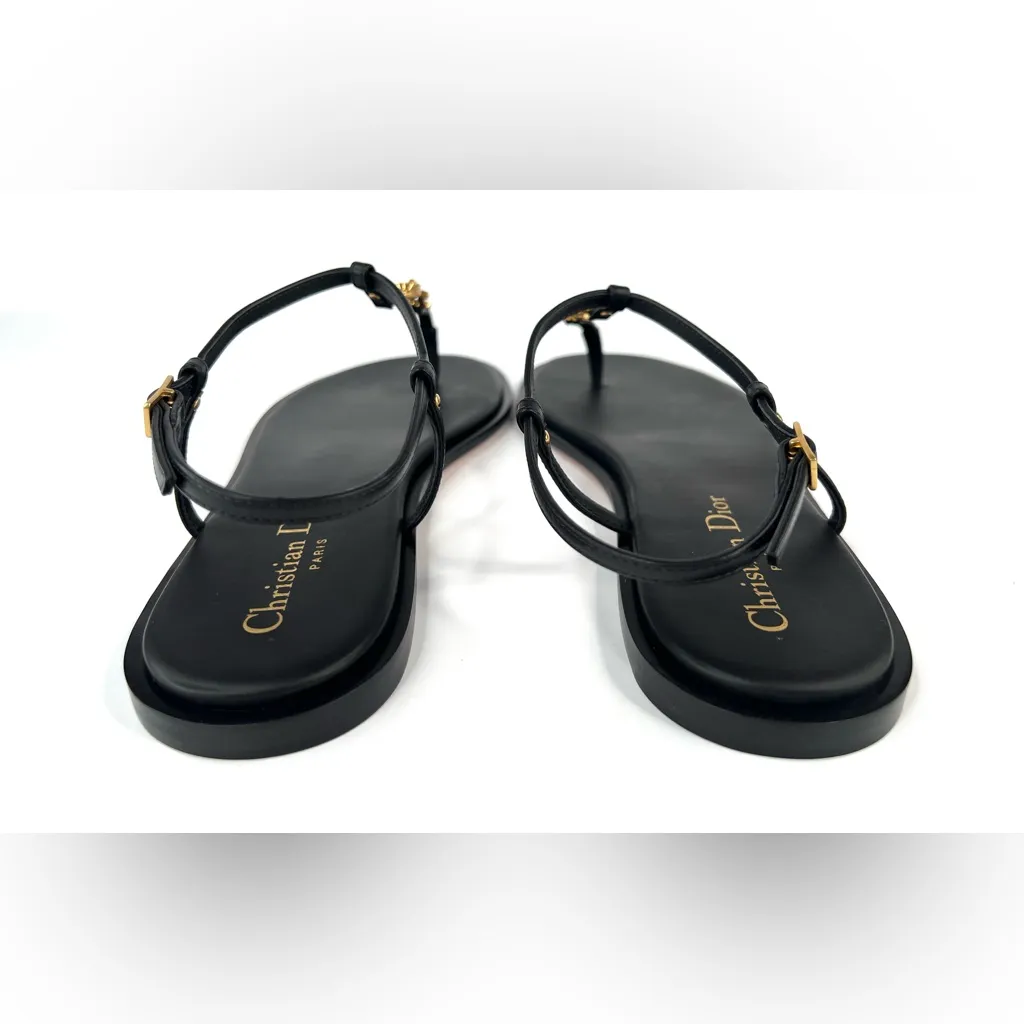 Dior  C'est Dior Thong Sandals Christian Dior Logo CD Leather Flats Size EU 38 - Image 7