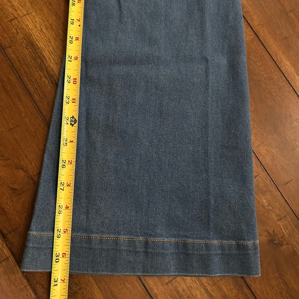 Jason Wu Stretch Wide Leg Jeans Size 6 Gold Buttons New Without Tags - Image 4