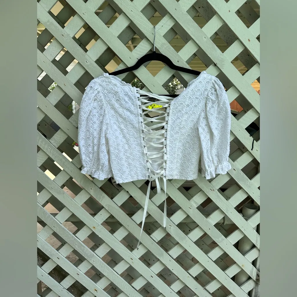 For Love & Lemons Sand Dollar Lace-Up Top - Image 7