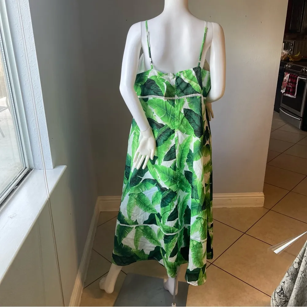 Plus Size Tropical Leaf design  Babydoll Dress
Size 2x
New with tags - Image 6