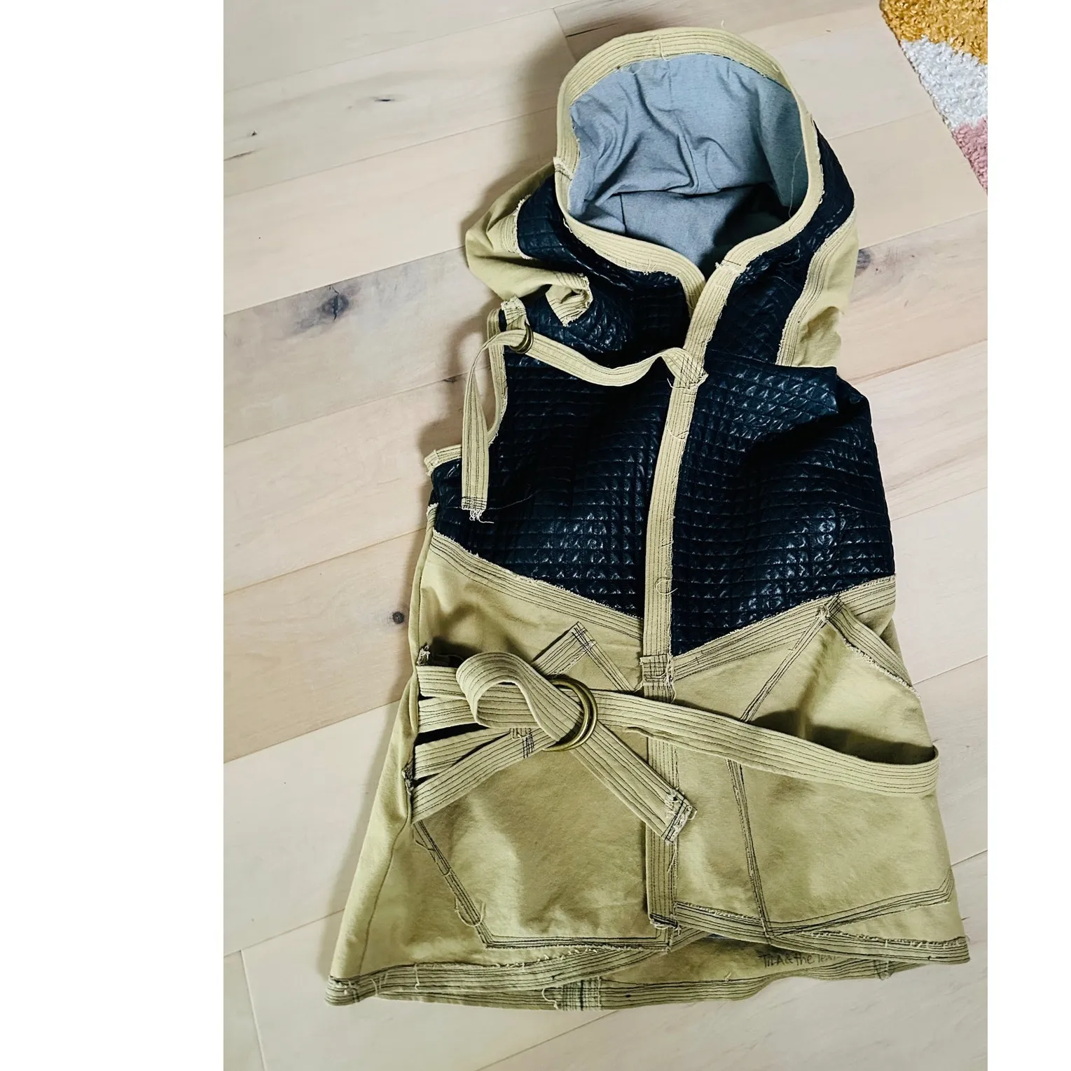 Tailored Steampunk Renaissance Canvas Vest S/M Festival Fantasy Waistcoat Brown - Image 3