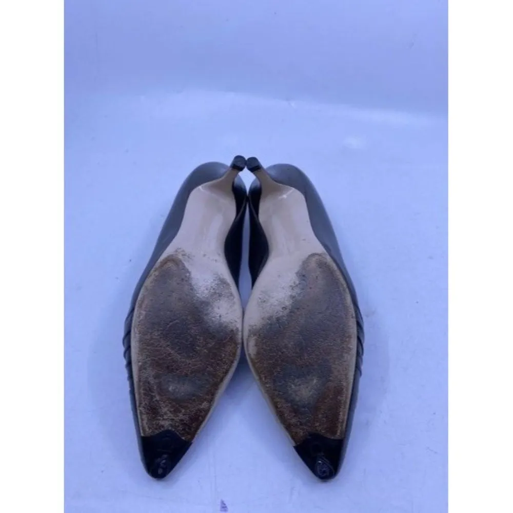 Salvatore Ferragamo Gun Metal Firsea Flat Bow Pumps Size Us - Image 4