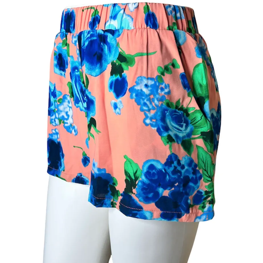 Tilly Anne Coral Floral Shorts - Image 2
