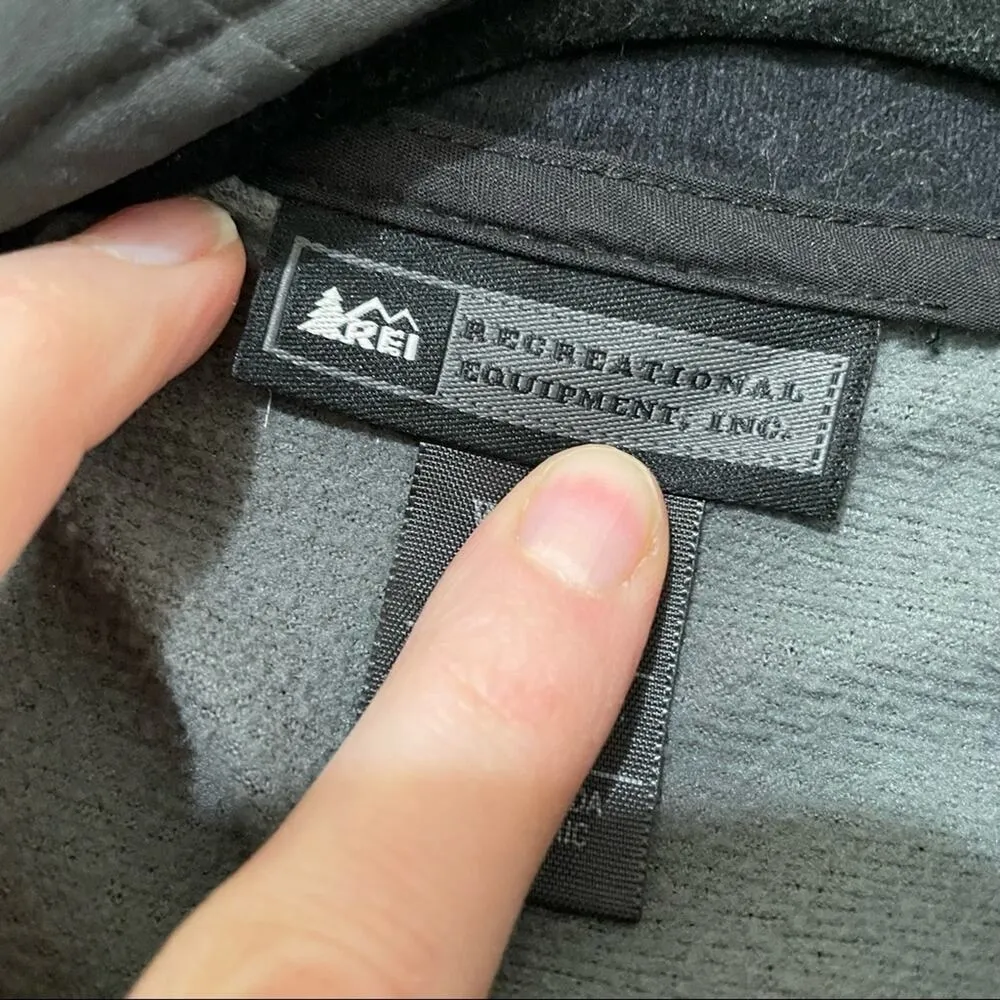 REI Charcoal Grey Lightweight Full Zip Woman’s Jacket L Fall Casual Classic Gray Size L - Image 3