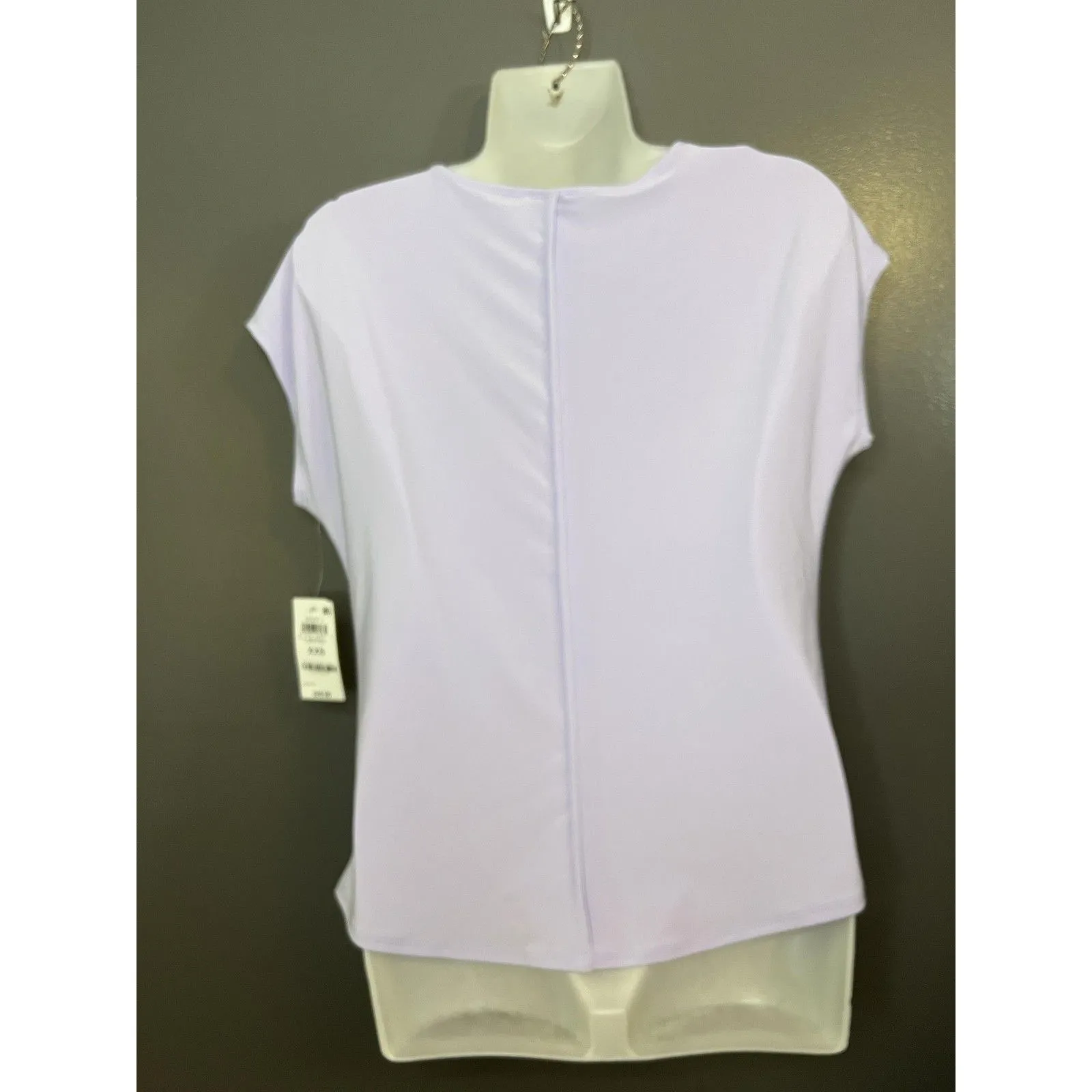 Bar III Blouse Womens XXS Purple Pearl Suit Separates V Neck Top NWT Stretch - Image 4