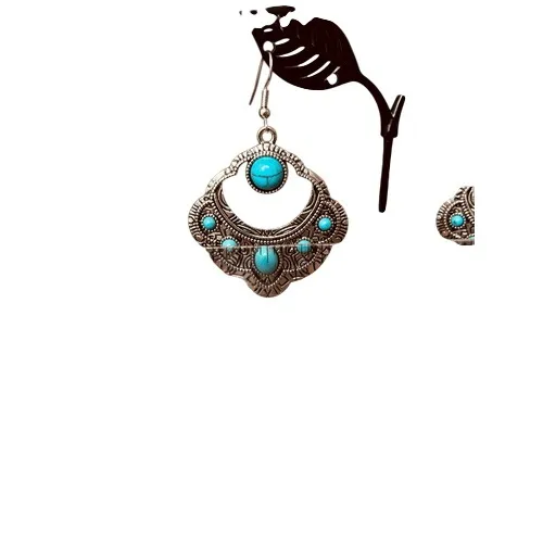 New Fashion Jewelry Set‎ Southwest Faux Turquoise Statement Necklace Matching Blue - Image 11