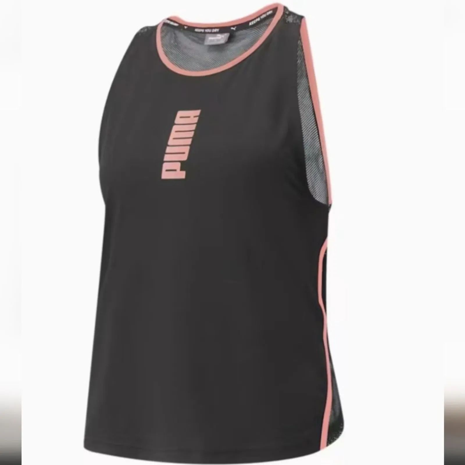 PUMA Women Plus 1X Black Pink Tank Top Shirt Athletic Athleisure‎ Workout NWT - Image 9