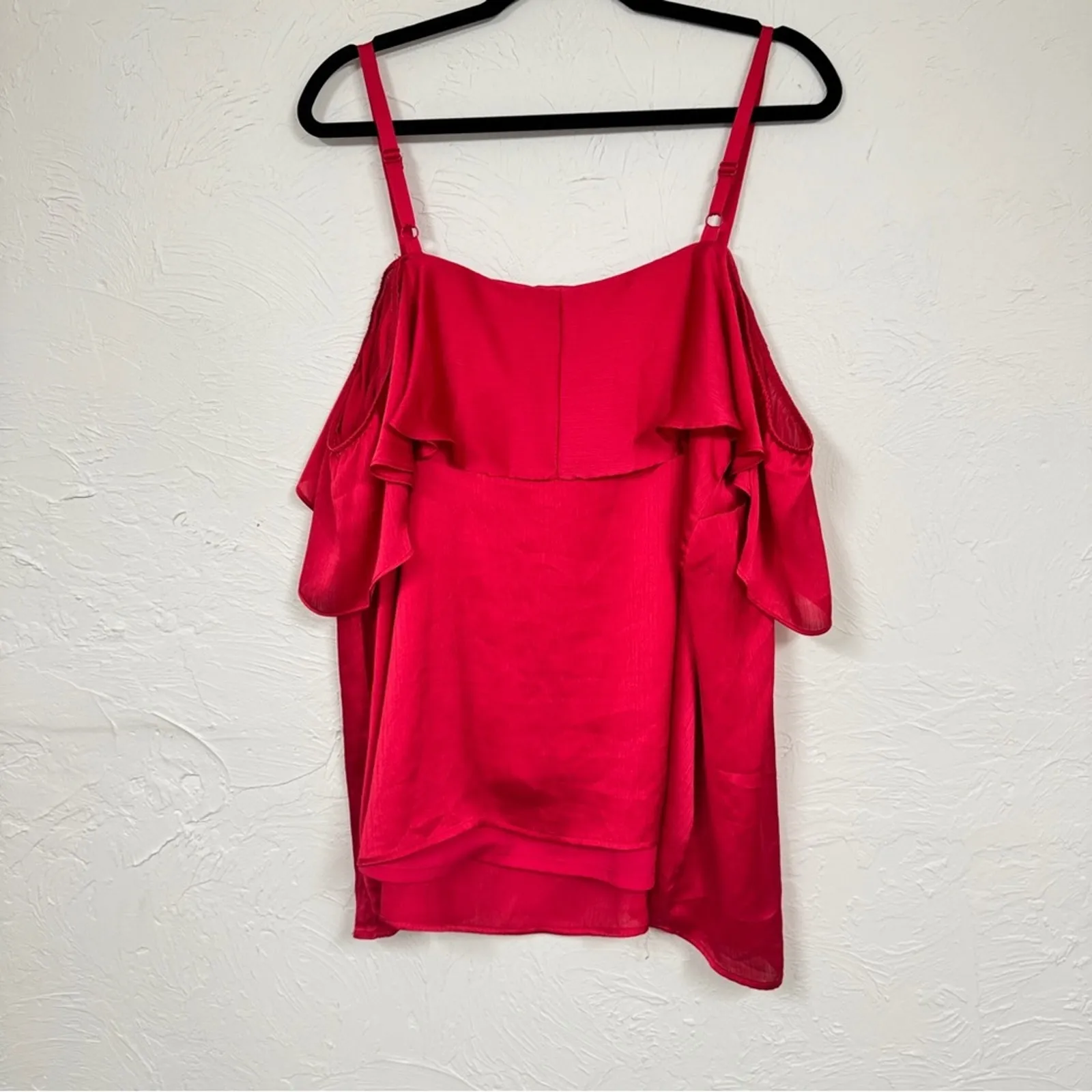 Torrid Pink Fuchsia Satin Ruffled Tank Top Womens 3X Girly Romantic Coquette - Image 11