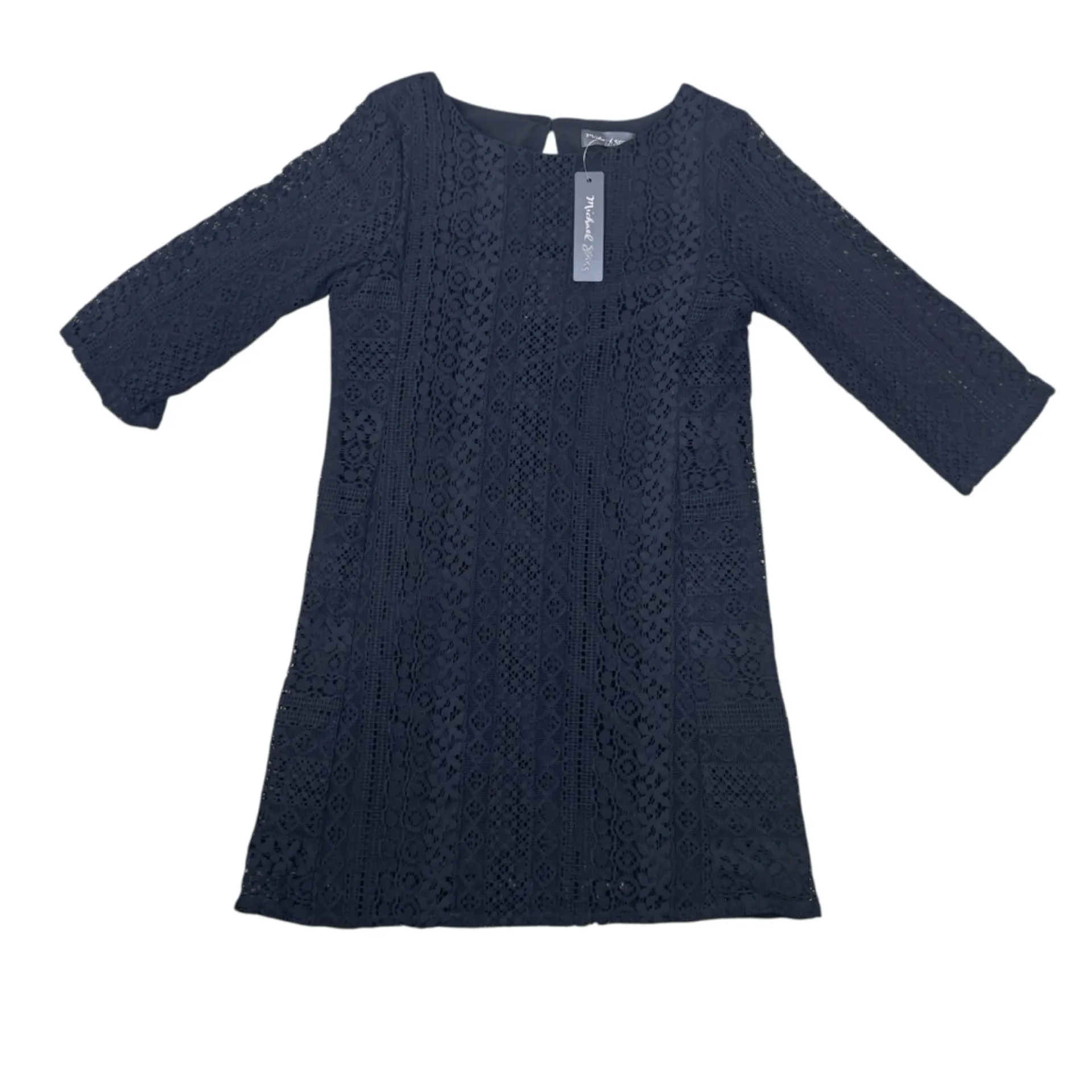 NWT Michael Stars Kaylay Lace Panel Black Dress Size Large - Image 4