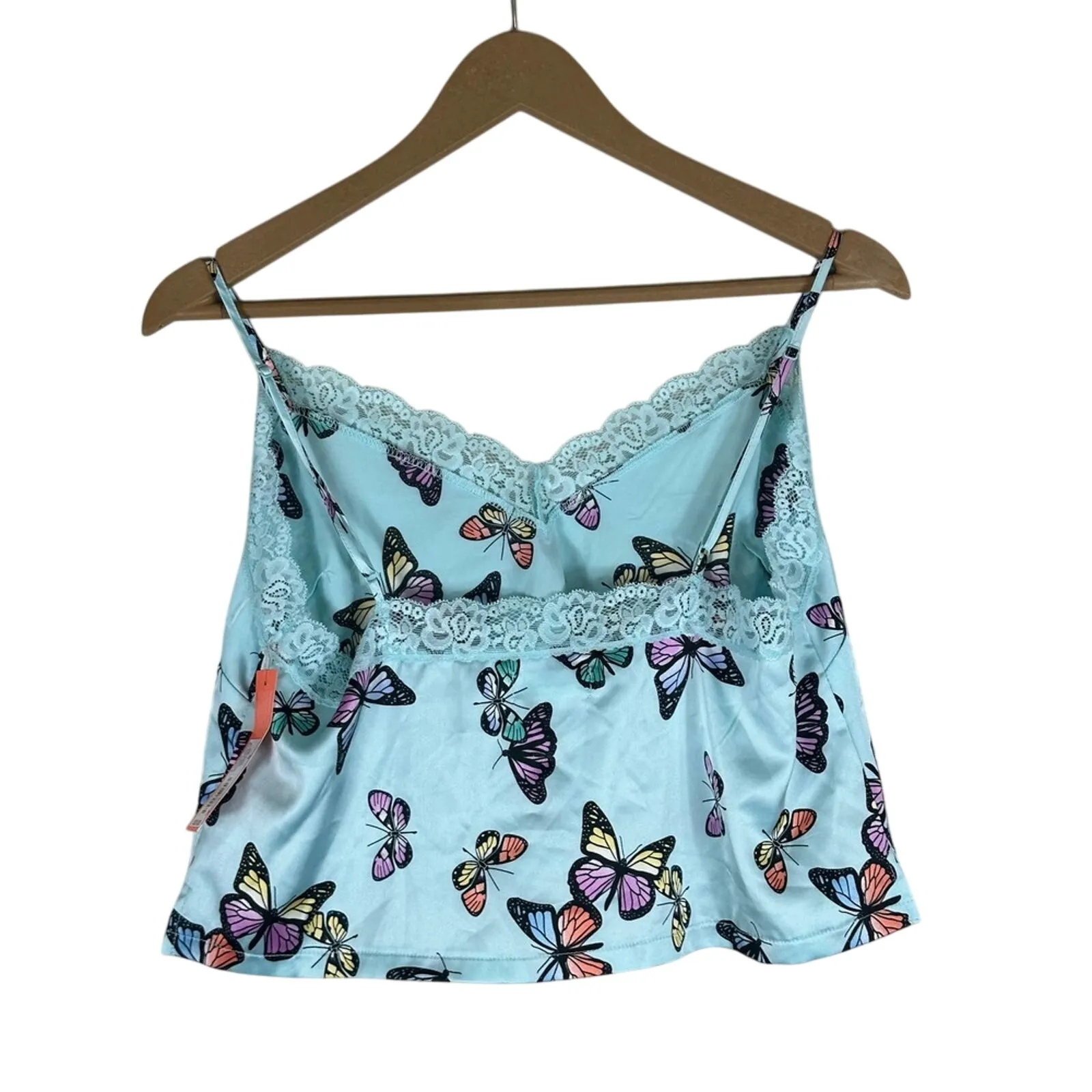 NWT Colsie Pajama Tank Top Womens S Pastel Blue Butterfly Print Whimsy Kidcore - Image 3