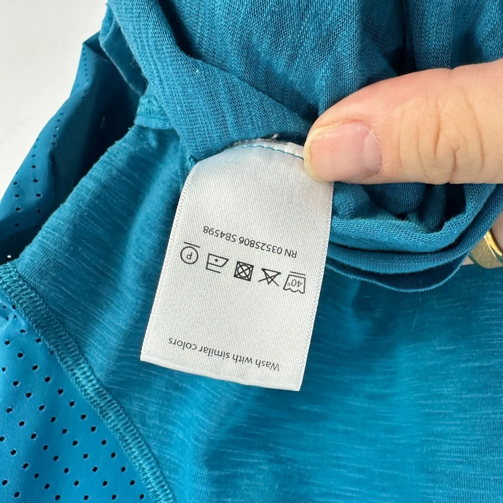 Sweaty Betty Long Sleeve Top Activewear Gym Running Workout Blue Women's Size L - Image 6