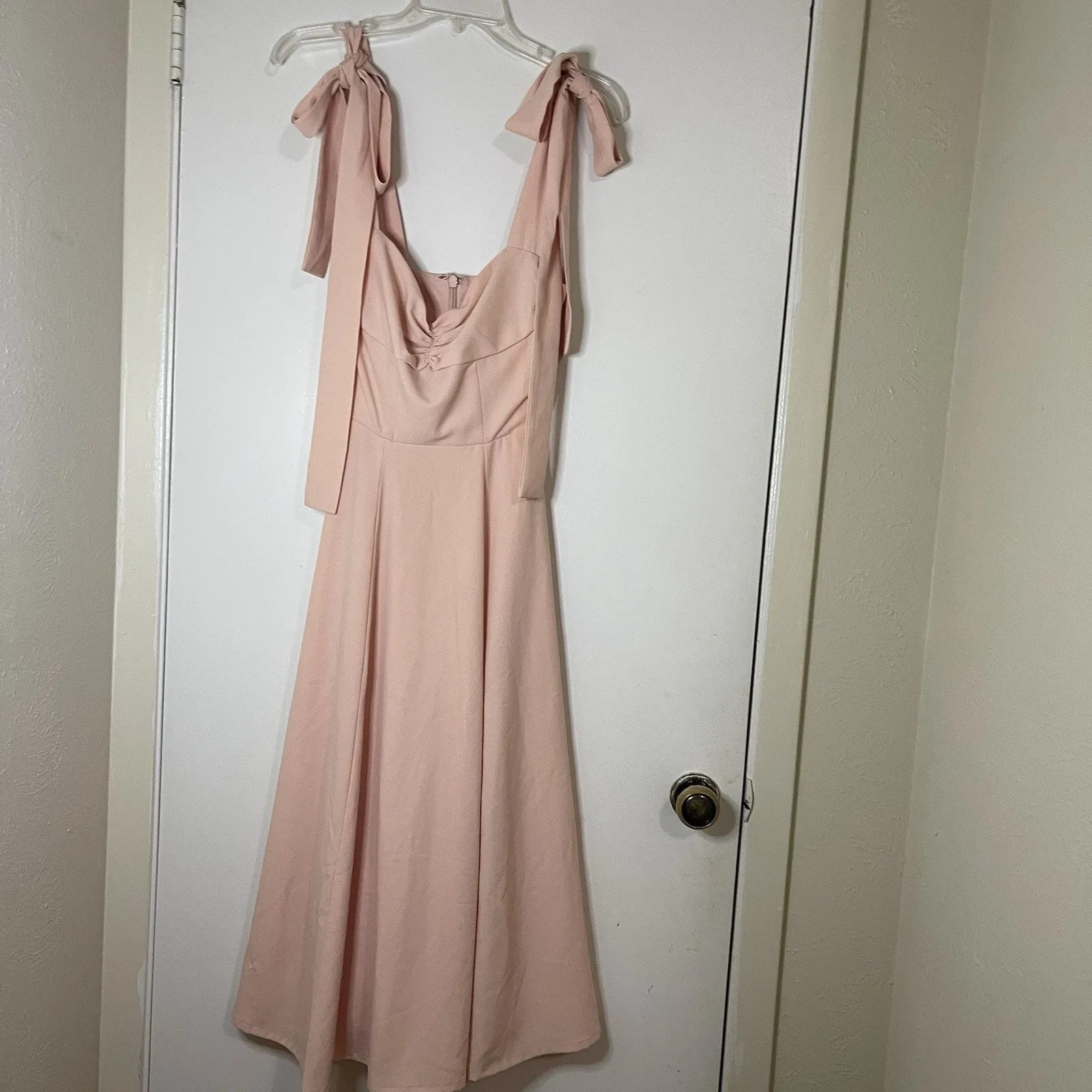 NWOT HOUSE OF CB 'Alicia' Blush Pink Midi Sundress XS - Image 2