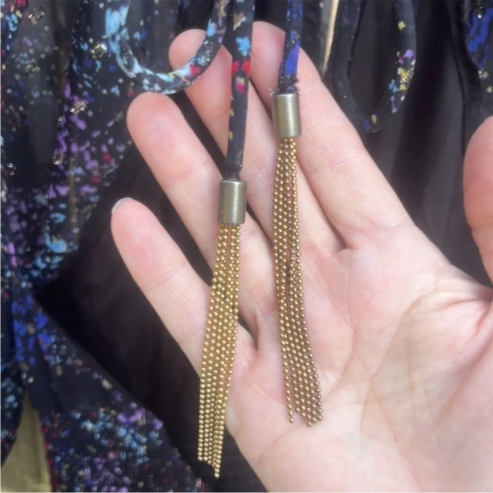 EUC Free People Anna Open Back Dress Black Floral Size Medium - Image 11