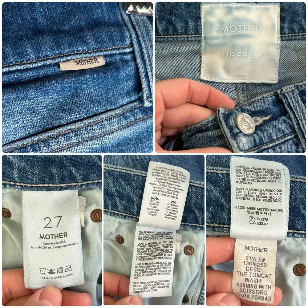 Mother Superior The Tomcat jeans Running With Scissors 27 Blue - Image 16