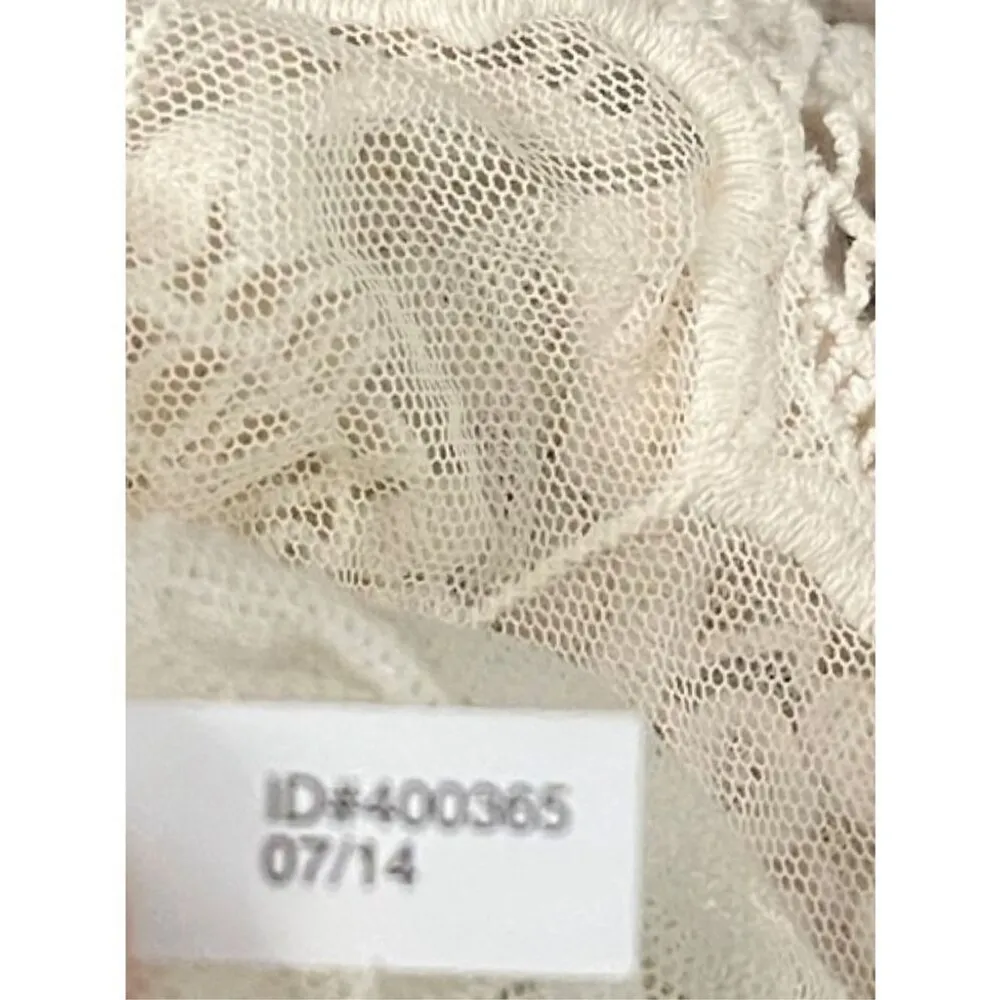 Express Ivory Baroque Tiered Lace Boho Festival Fairy Cottage Tank Top Sz S - Image 9