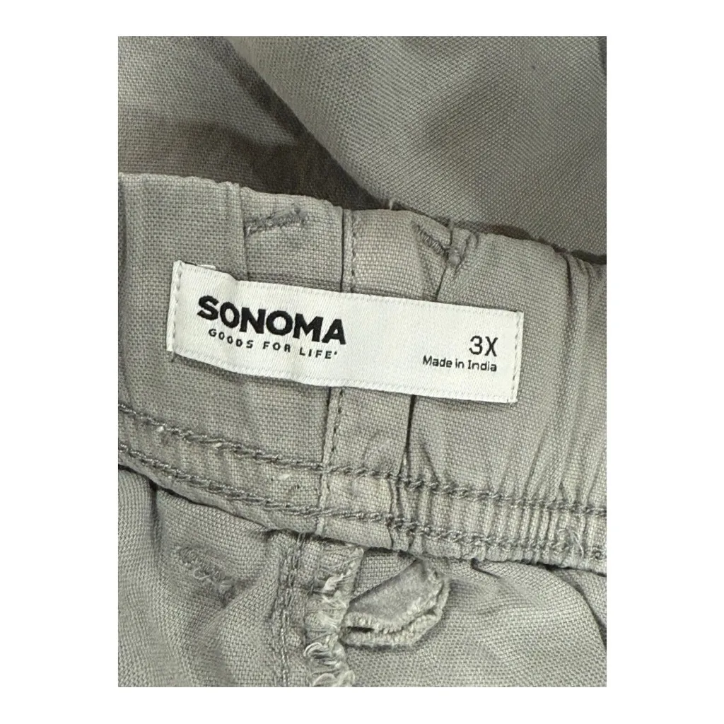 Sonoma Women's 3X Plus Utility Shorts Ultracomfort Waistband Silver Nickle NWT - Image 9
