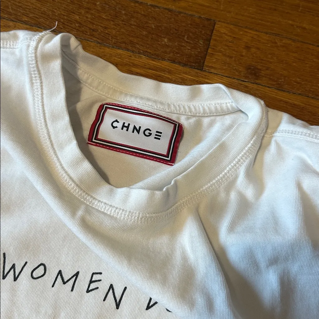CHNGE White “Women Don’t Owe You Sh*t”Statement Tee, Unisex, Medium - Image 2