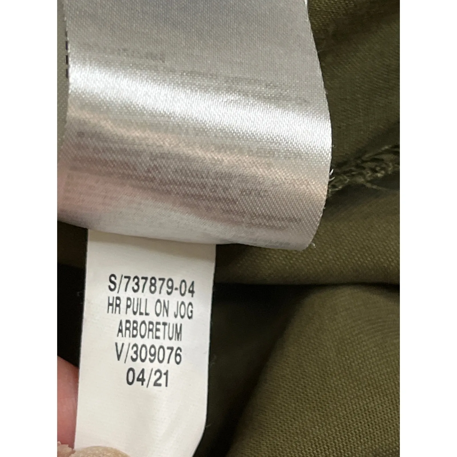 Old navy High-Waisted Twill Jogger Pants
 pull on, arboretum, size medium - Image 6