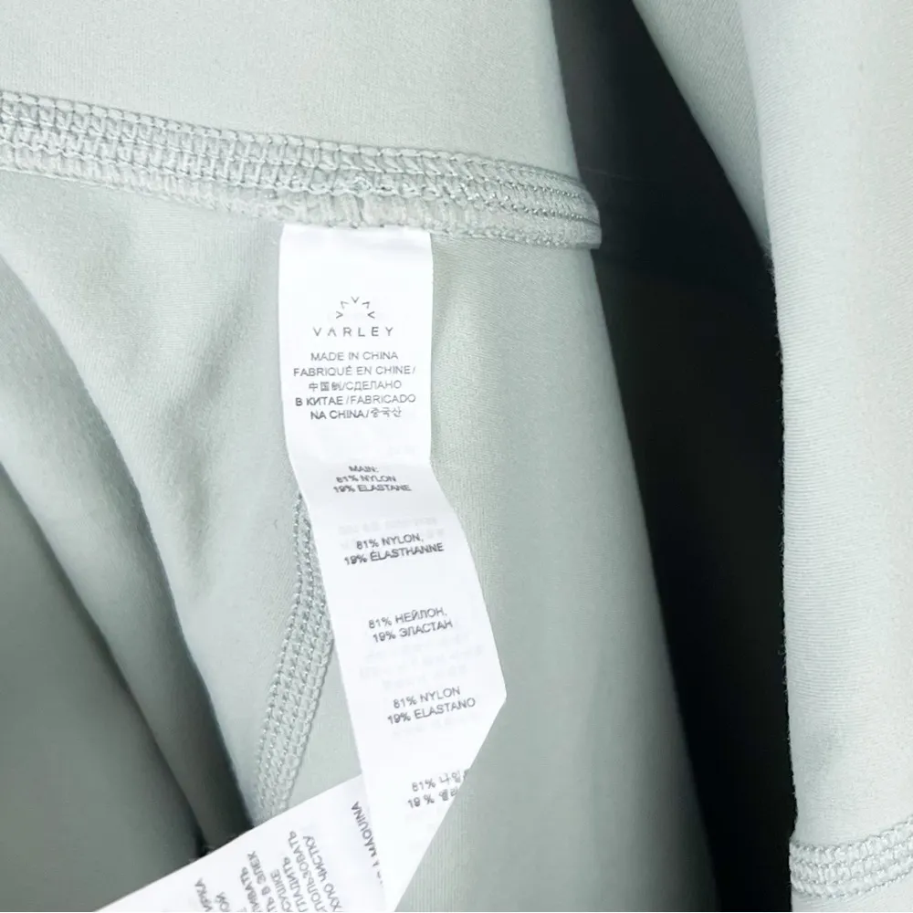 Varley Whitley High Rise Jersey Leggings in Sage Green Shadow Gray Size XL - Image 13